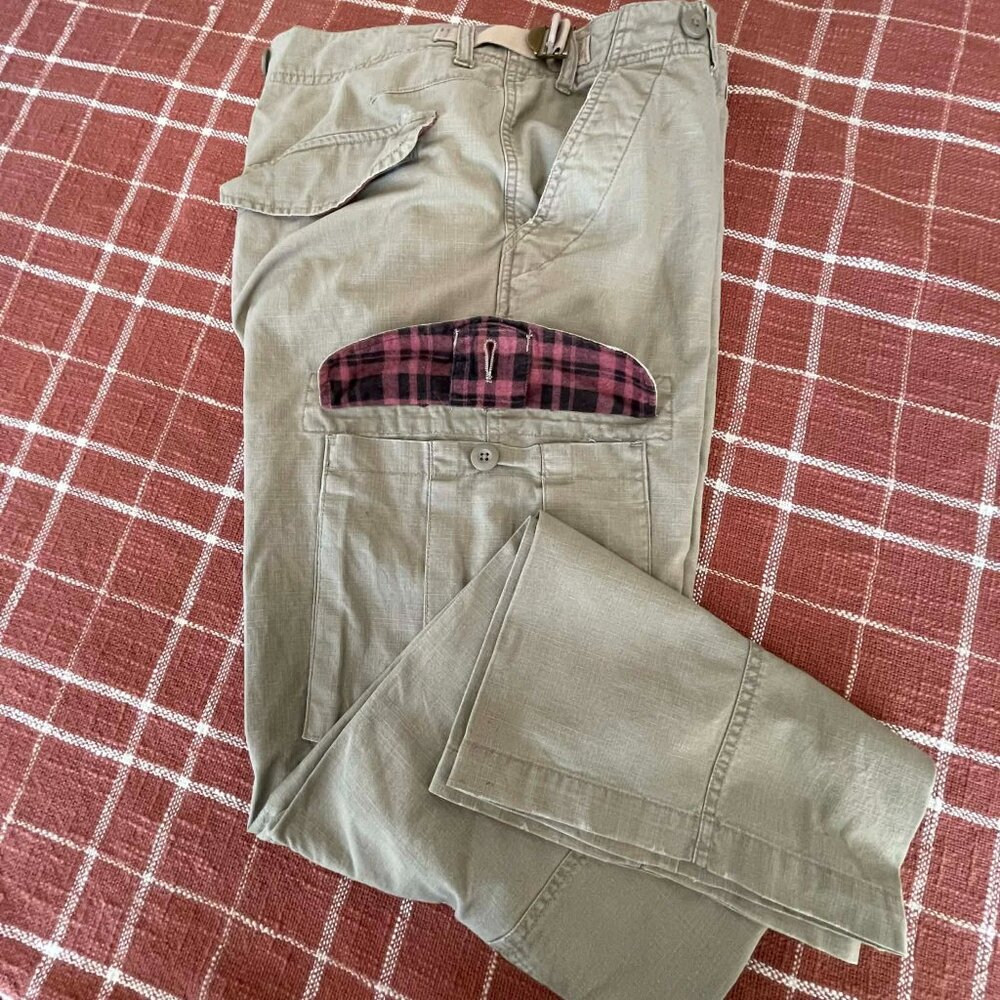 CARGO PANTS HIKING PANTS ORIGINALS 725 unisex khaki, Y2K Utility SIZE 32 (12US)